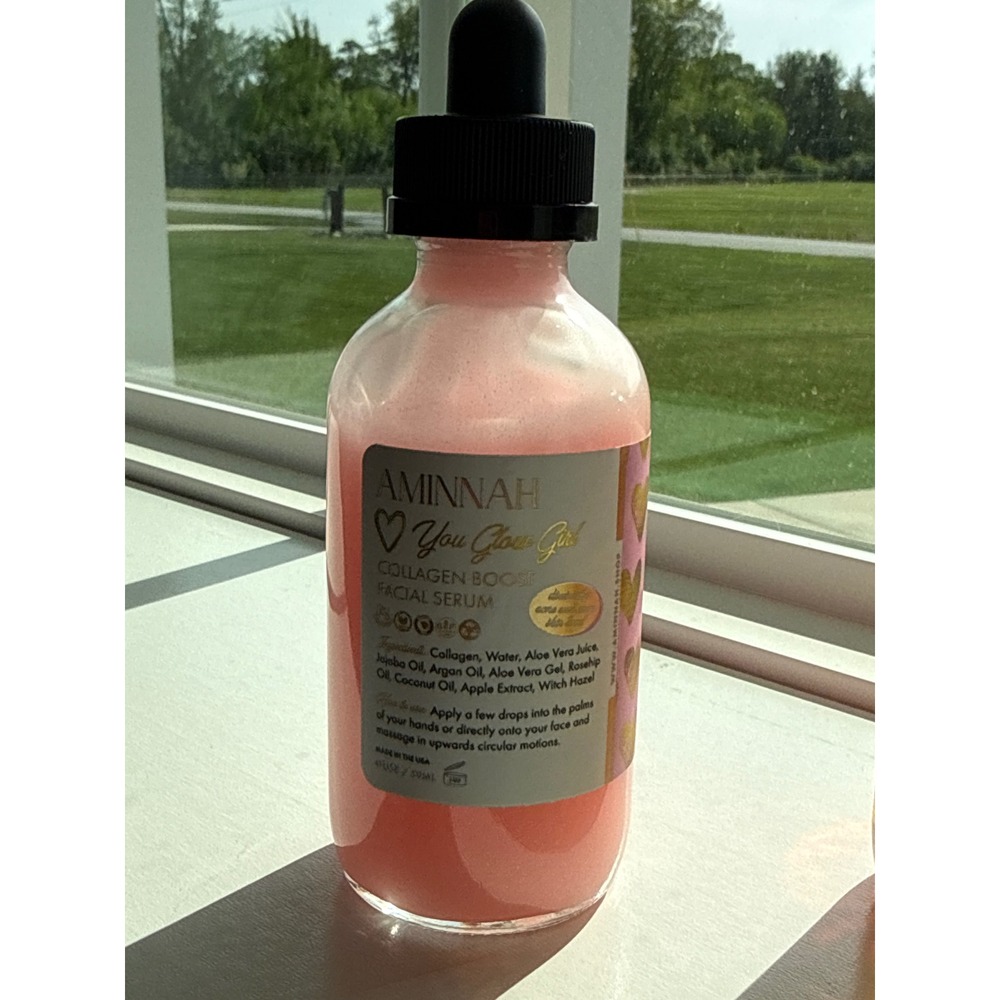 Aminnah You Glow Girl Collagen & Sunkissed Vitamin C Facial Serum Set 4oz 2pk - Picture 3 of 4